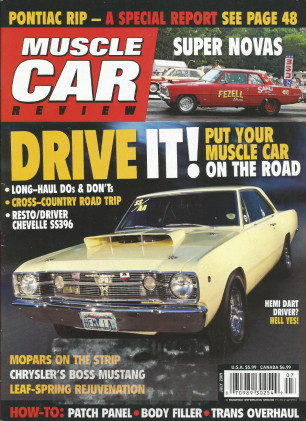 MUSCLE CAR REVIEW 2009 JULY - PONIAC & NOVA Spcls, BOSS 302, HEMI DART*